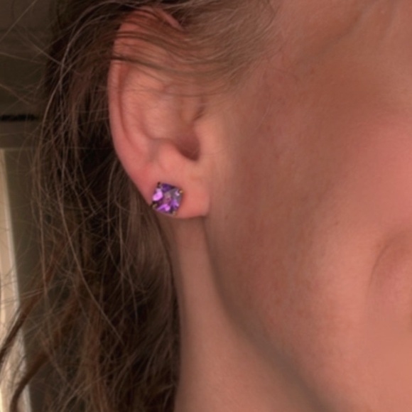 RARE Tiffany & Co. Amethyst Sparkler Earrings in 18k Yellow Gold - Picture 6 of 7